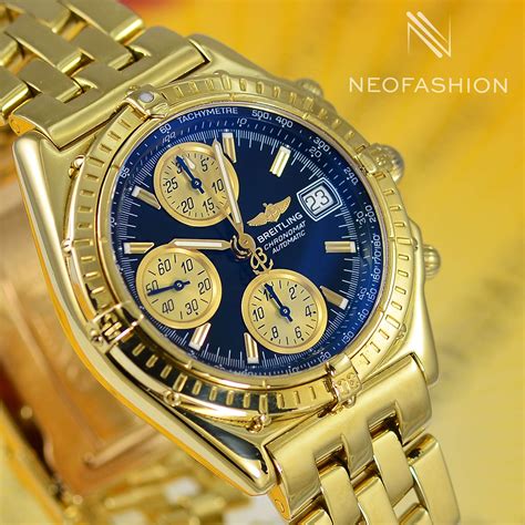 solid gold breitling watch|breitling gold watches for sale.